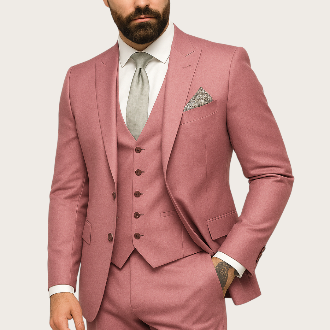 Męski Garnitur na Wesele | 3-Częściowy