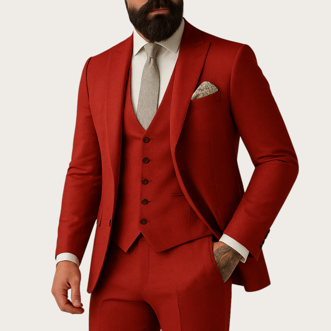 Męski Garnitur na Wesele | 3-Częściowy