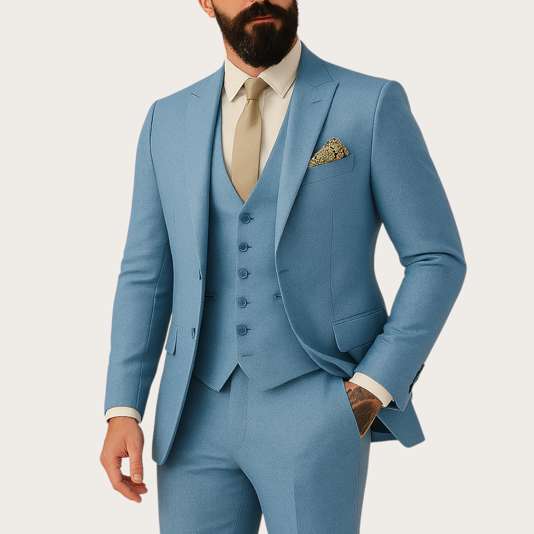 Męski Garnitur na Wesele | 3-Częściowy