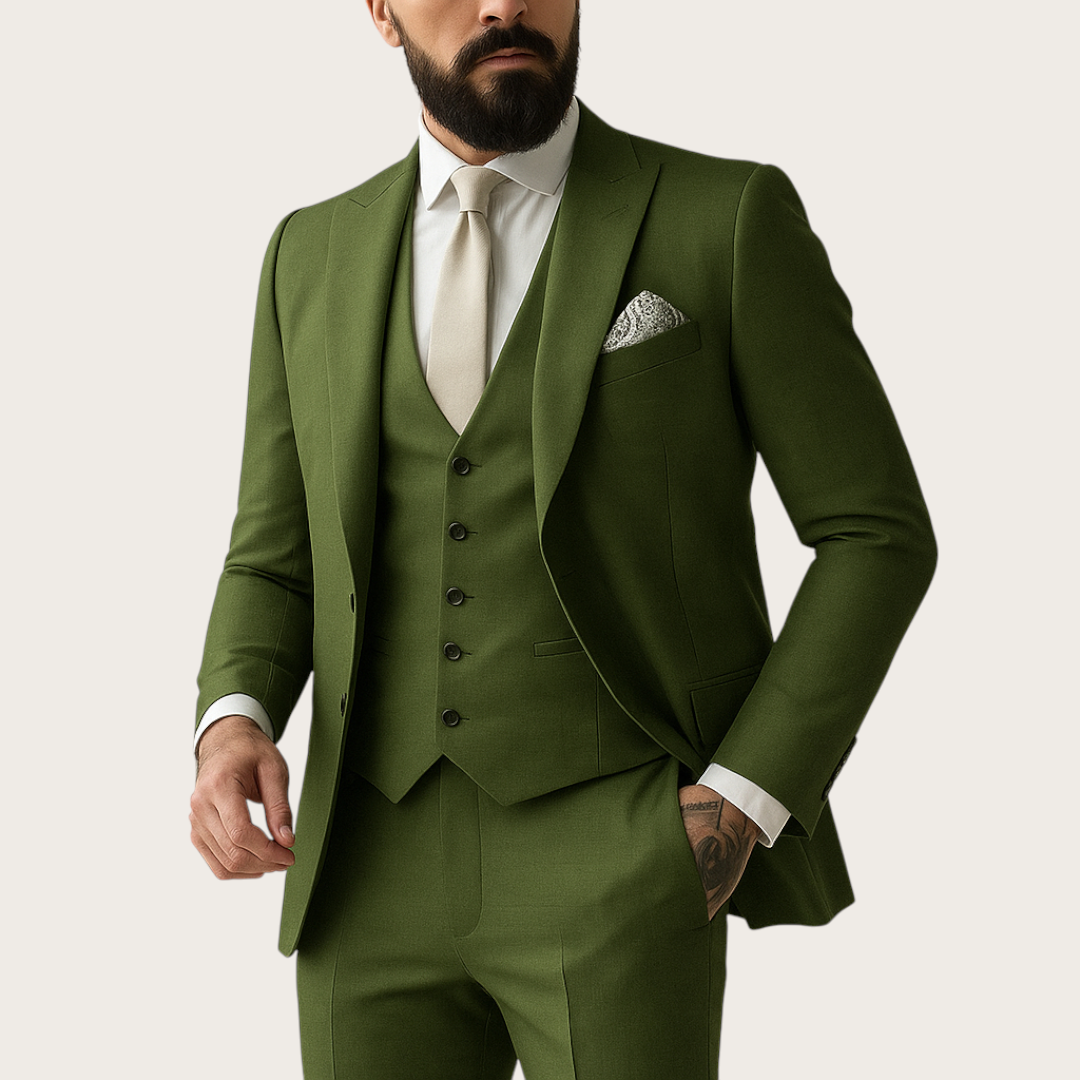 Męski Garnitur na Wesele | 3-Częściowy