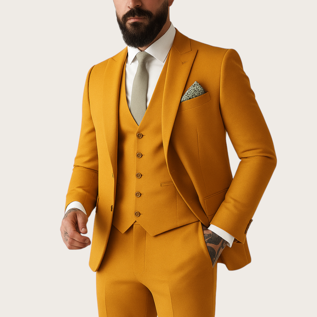 Męski Garnitur na Wesele | 3-Częściowy