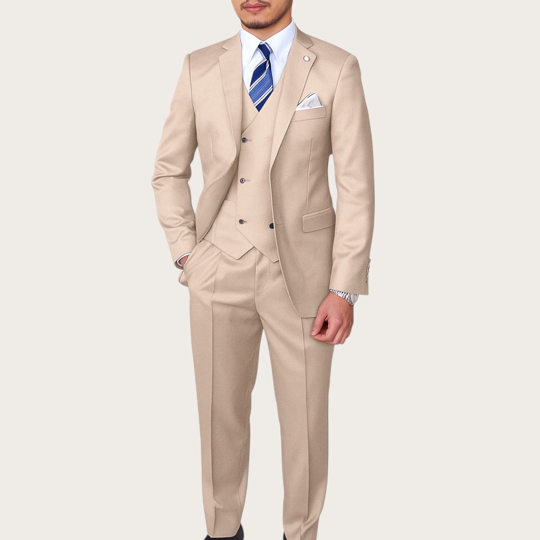 Stylowy Męski 3-Częściowy Garnitur | Elegancki