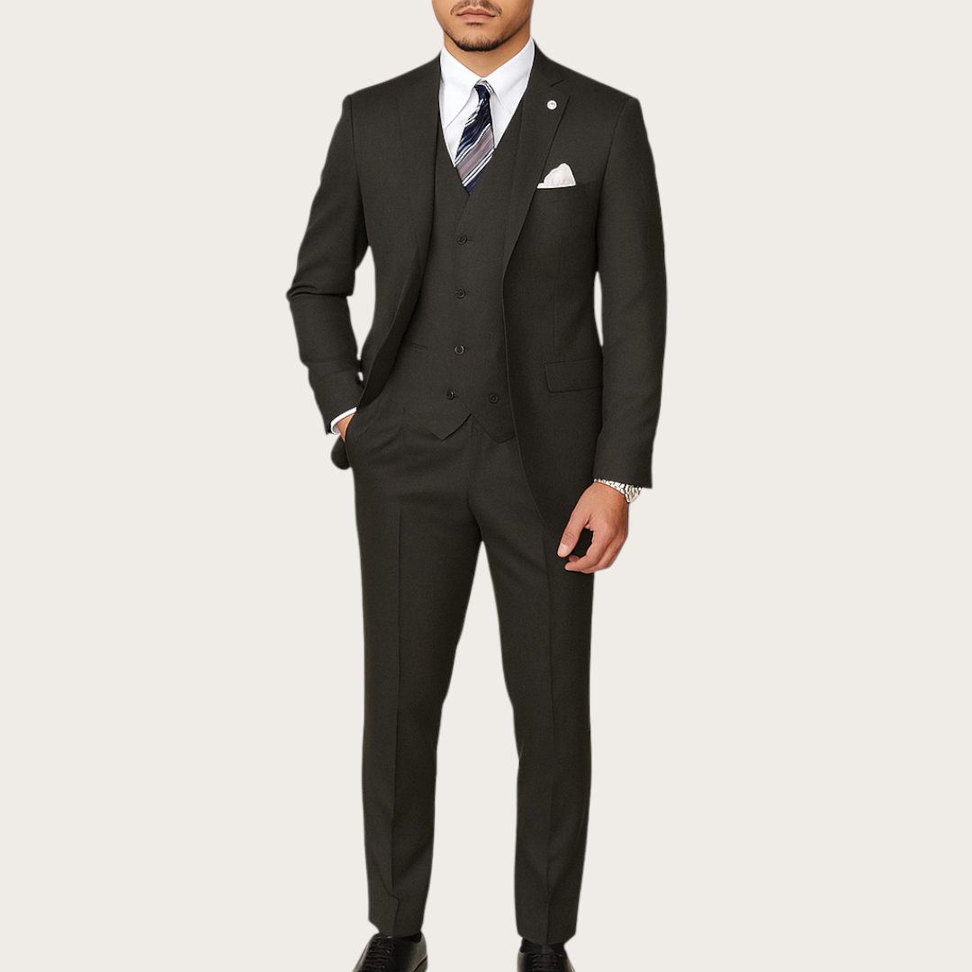 Stylowy Męski 3-Częściowy Garnitur | Elegancki