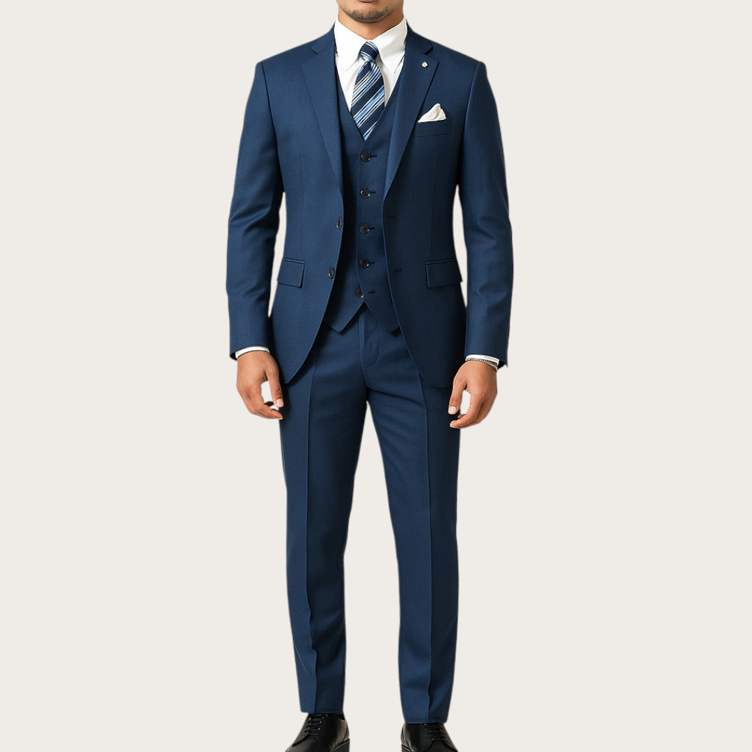 Stylowy Męski 3-Częściowy Garnitur | Elegancki