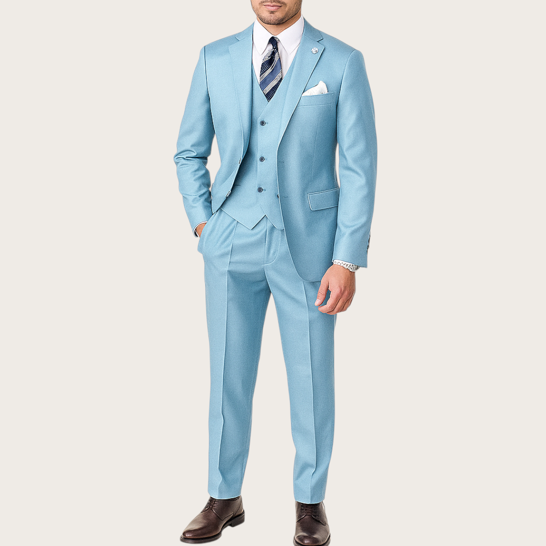 Stylowy Męski 3-Częściowy Garnitur | Elegancki