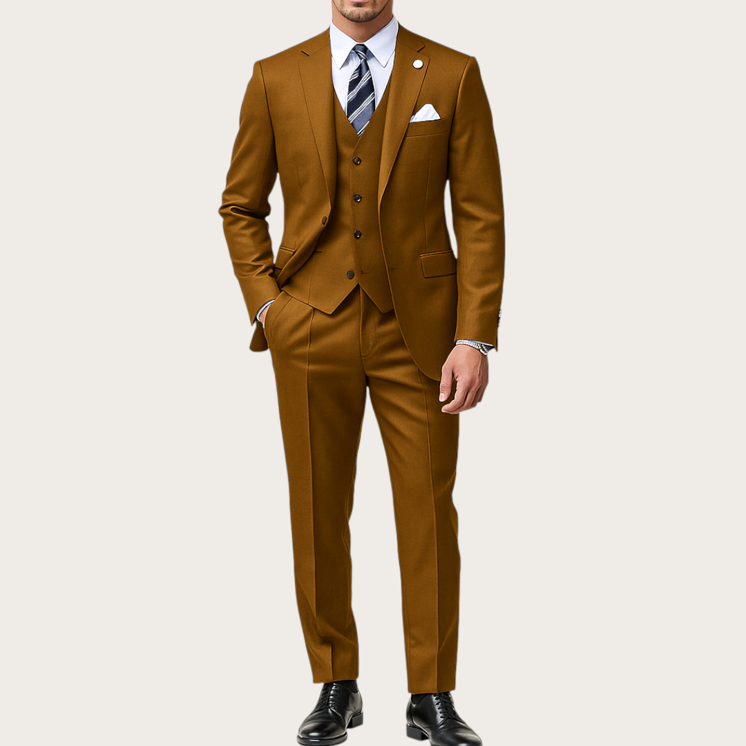 Stylowy Męski 3-Częściowy Garnitur | Elegancki