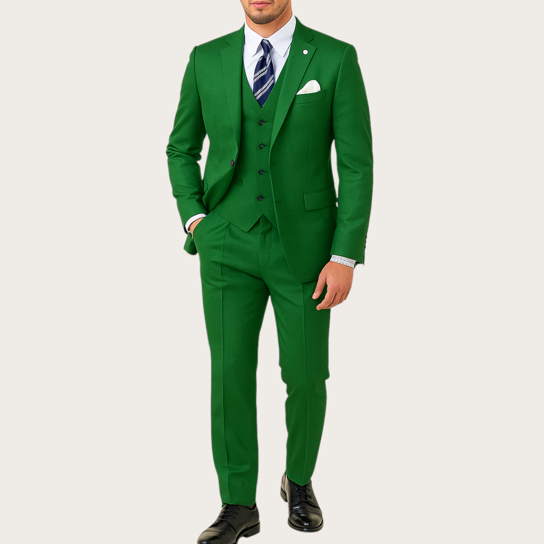 Stylowy Męski 3-Częściowy Garnitur | Elegancki