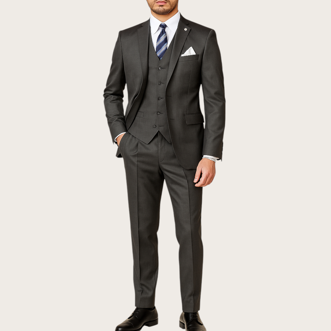 Stylowy Męski 3-Częściowy Garnitur | Elegancki