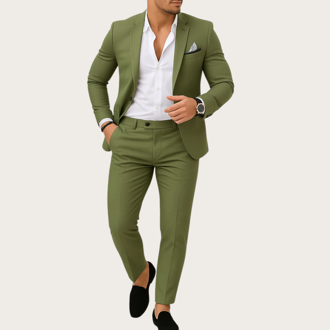 Męski 2-Częściowy Garnitur | Marynarka i Spodnie