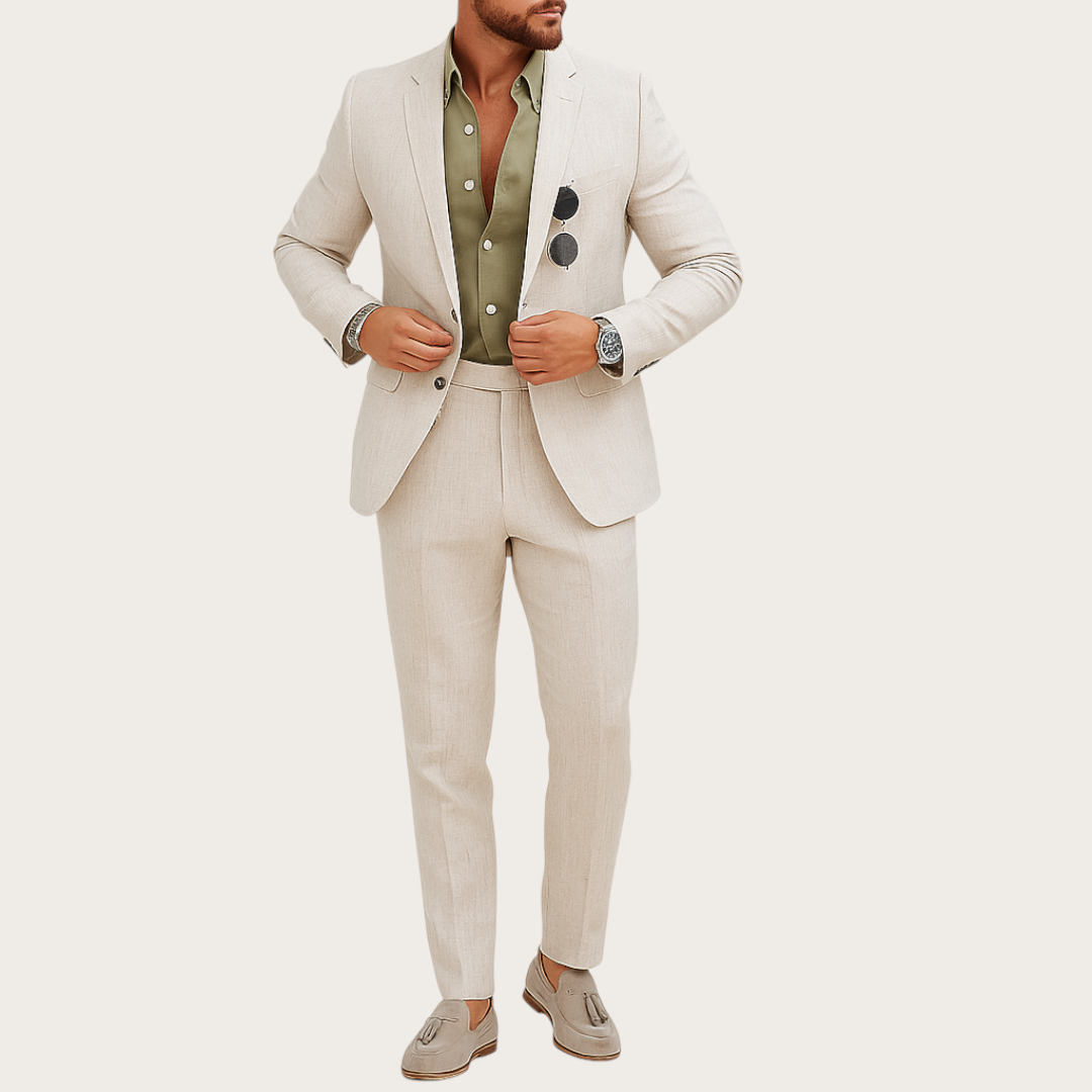 Męski 2-Częściowy Garnitur | Marynarka i Spodnie