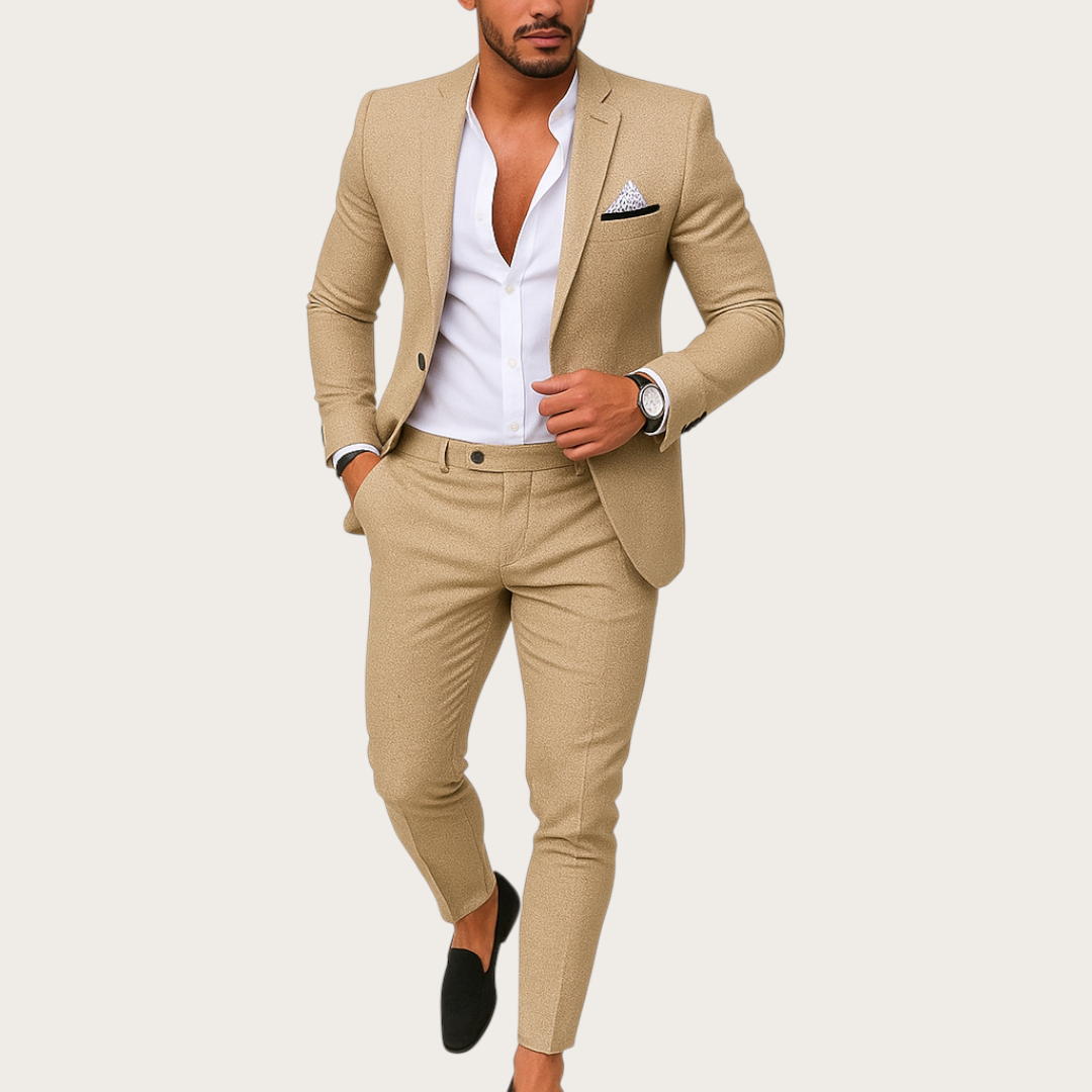 Męski 2-Częściowy Garnitur | Marynarka i Spodnie