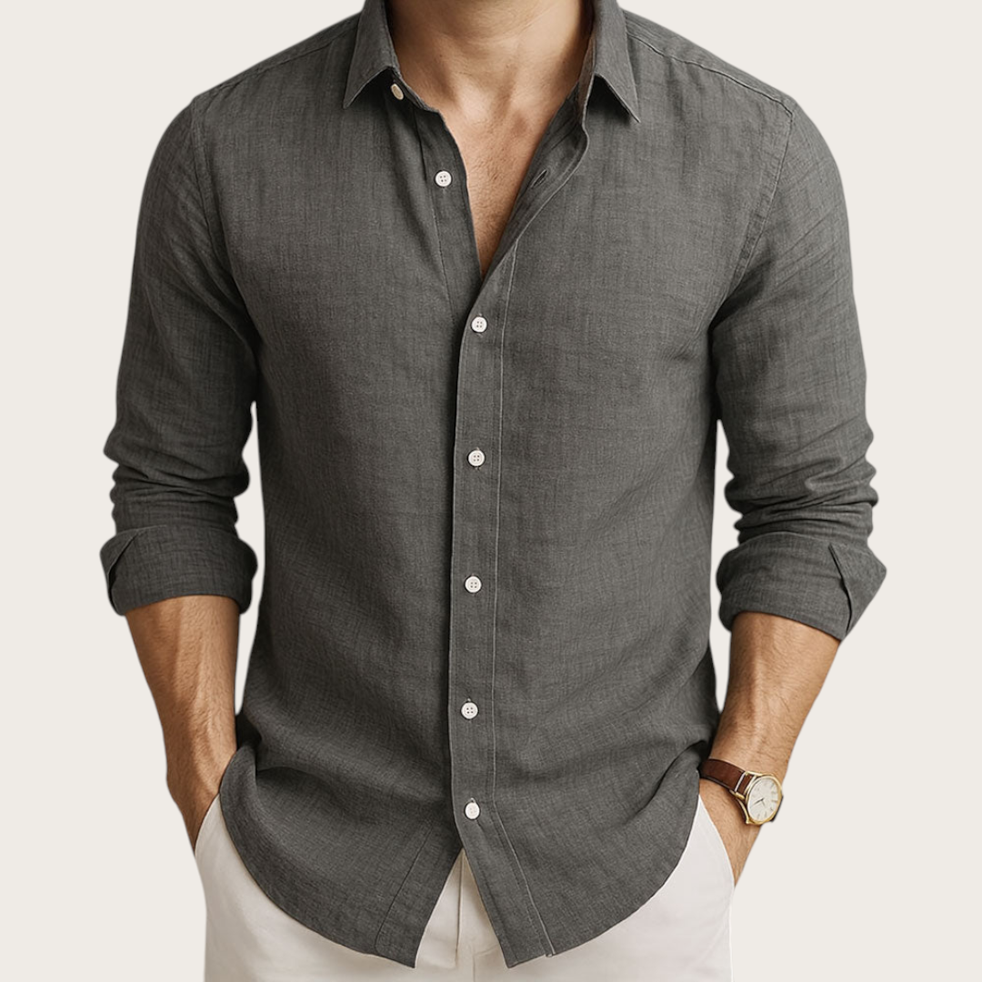 Klasyczna Męska Koszula z Długim Rękawem | Codzienna