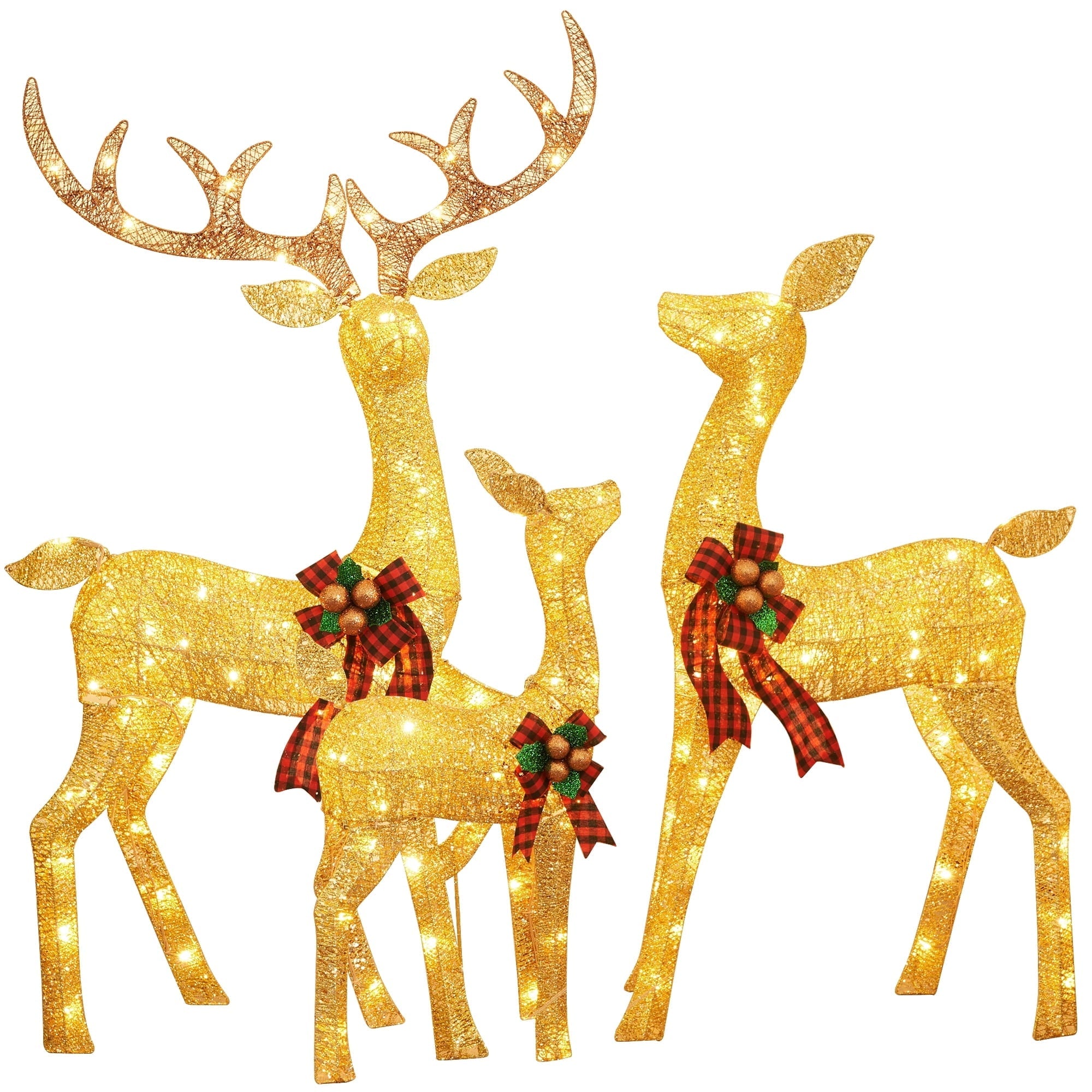 Christmas Deer Family Outdoor Decorations Lighted Waterproof Reindeer - Image 10