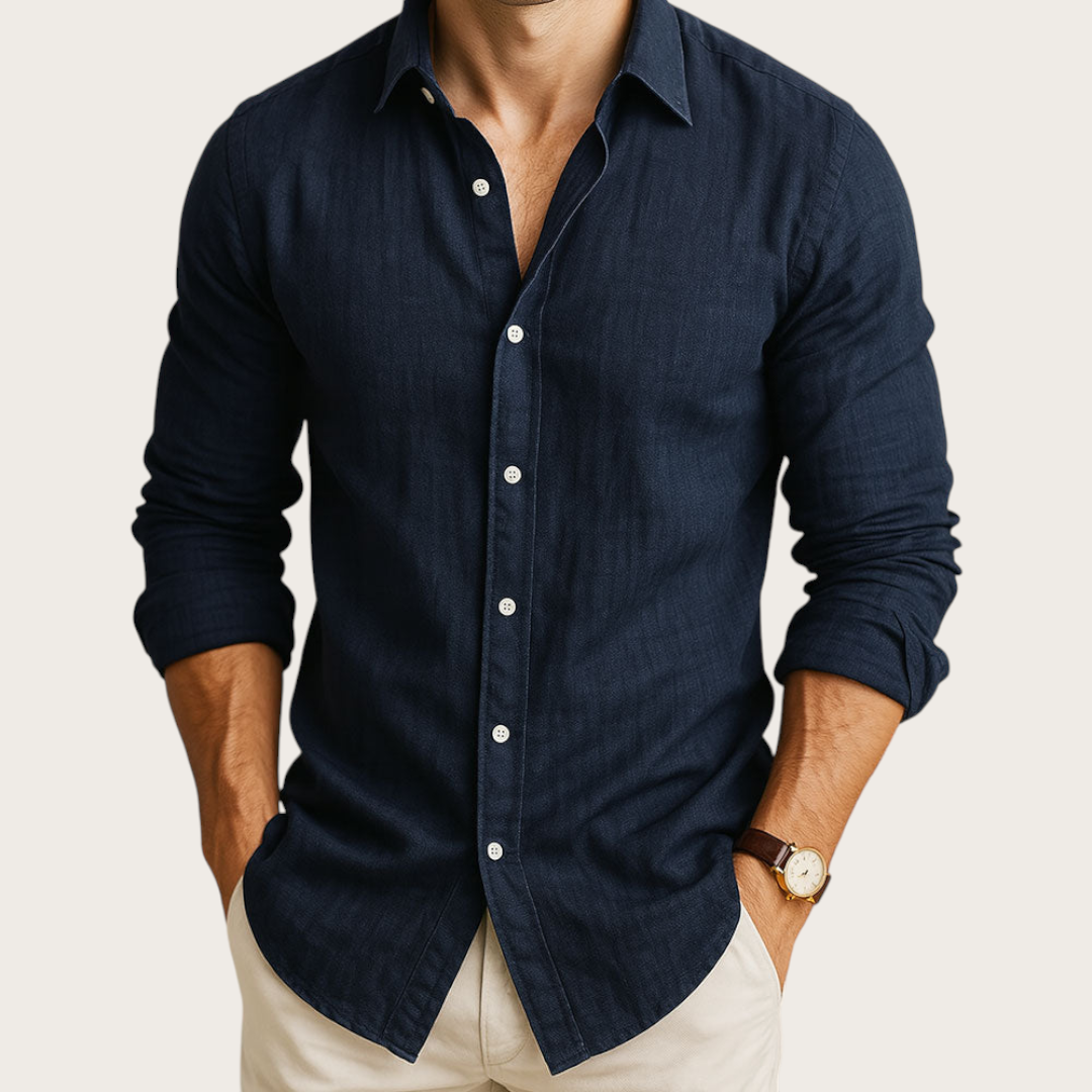 Klasyczna Męska Koszula z Długim Rękawem | Codzienna