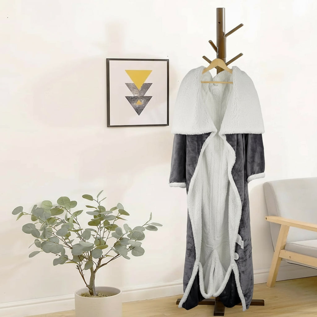 Electric Blanket Wearable Sherpa Fleece Throw for Adults Warmth - Image 7