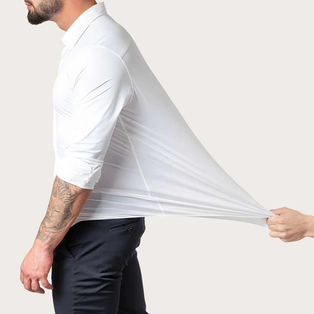 Męska Koszula z Elastycznego Materiału | Długi Rękaw