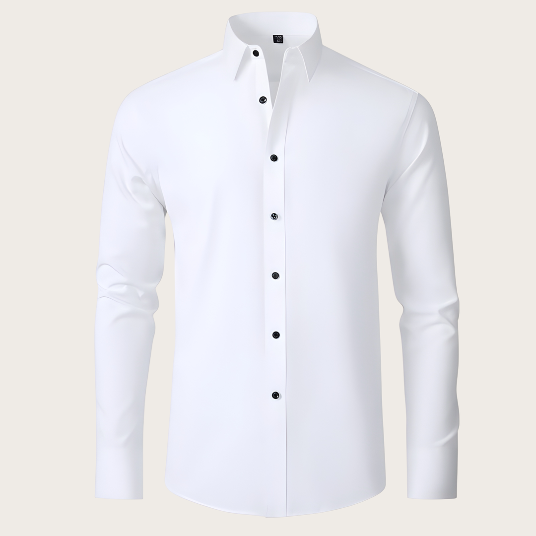 Męska Koszula z Elastycznego Materiału | Długi Rękaw