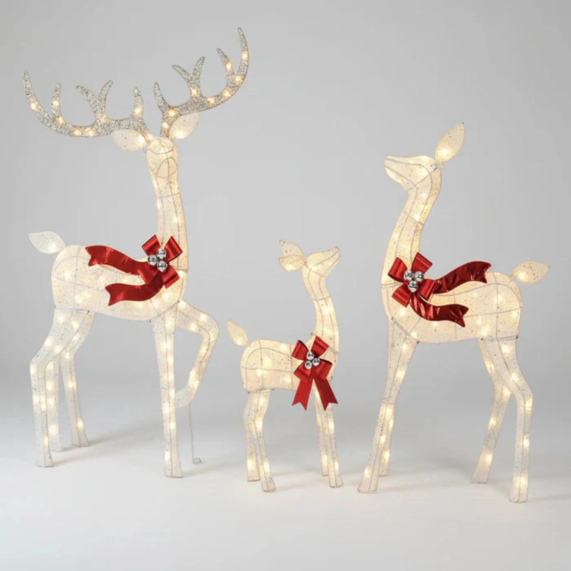 Christmas Deer Family Outdoor Decorations Lighted Waterproof Reindeer - Image 6