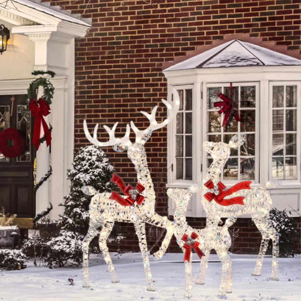 Christmas Deer Family Outdoor Decorations Lighted Waterproof Reindeer - Image 8