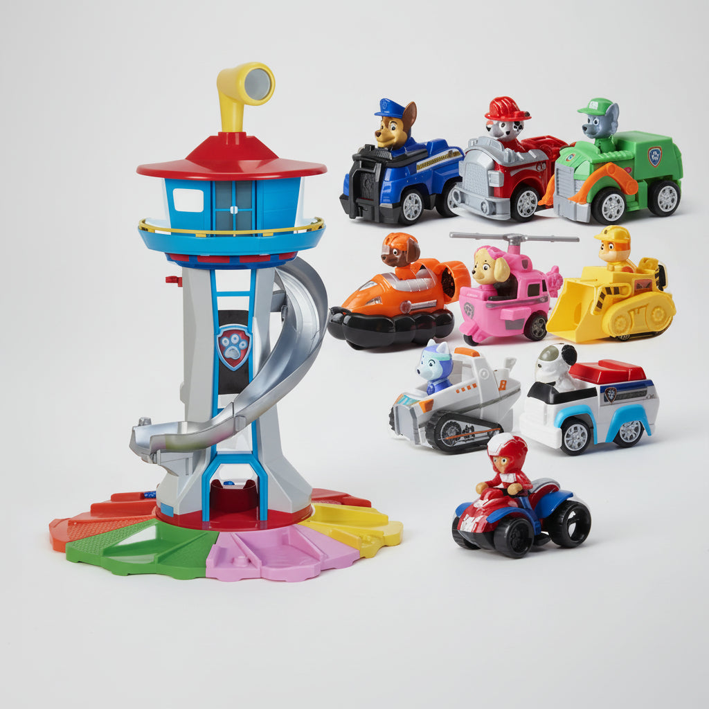 Toy Car Playset Kids Slide Tower Activity Set - Image 4