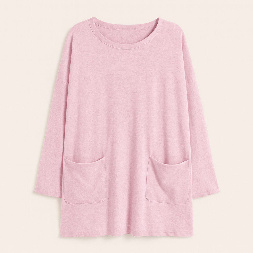 Codzienny Sweter Okrągły Dekolt Damski | Oversize