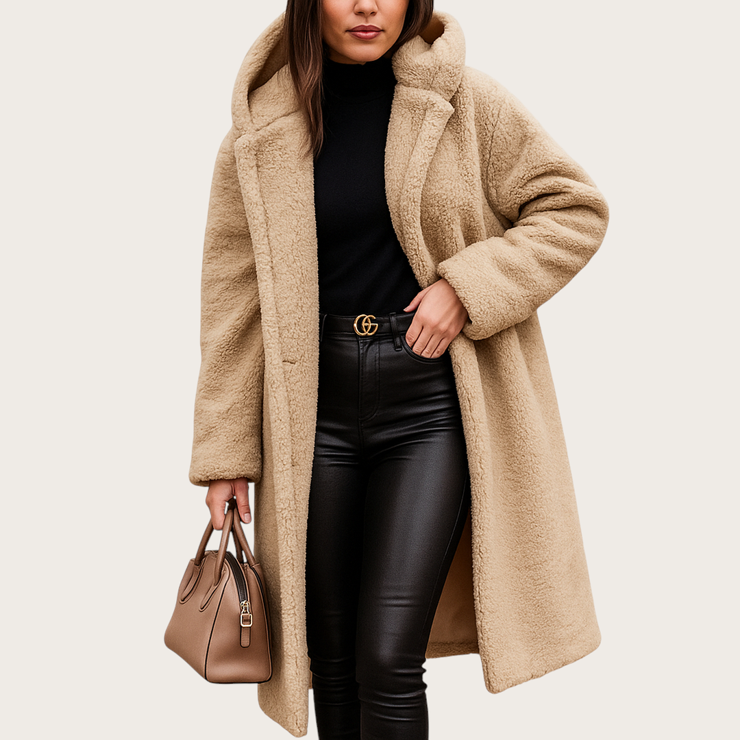 Damska Długa Zimowa Kurtka | Z Kapturem