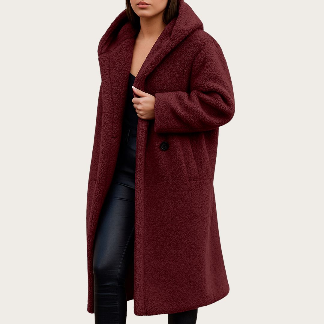 Damska Długa Zimowa Kurtka | Z Kapturem