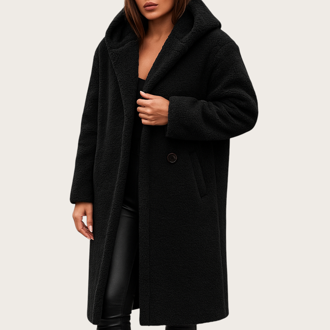 Damska Długa Zimowa Kurtka | Z Kapturem