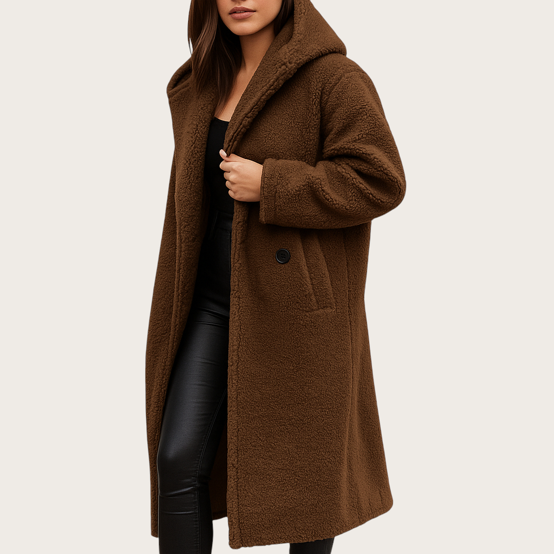 Damska Długa Zimowa Kurtka | Z Kapturem