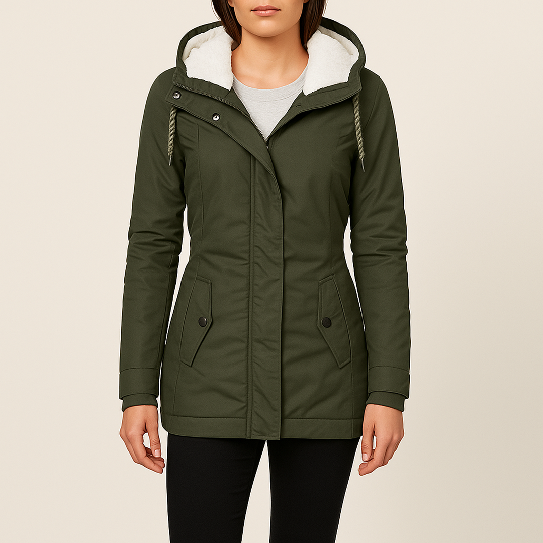 Damska Kurtka Przeciwdeszczowa Z Długim Rękawem | Zima