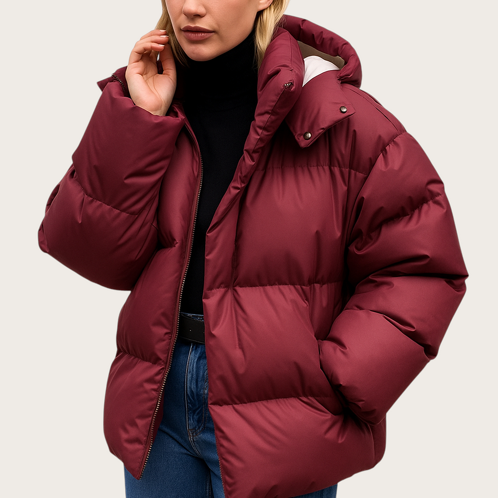 Damska Zimowa Kurtka Z Zamkiem | Długi Rękaw