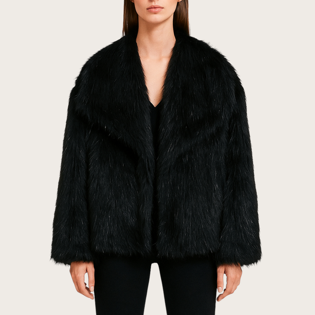 Damska Zimowa Kurtka Ze Sztucznym Futerkiem | Długi Rękaw