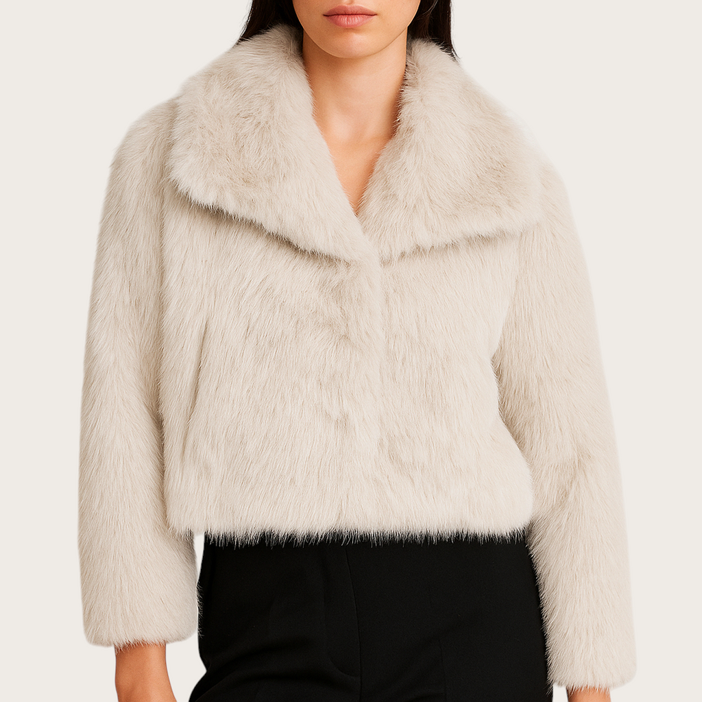 Damska Zimowa Kurtka Ze Sztucznym Futerkiem | Długi Rękaw