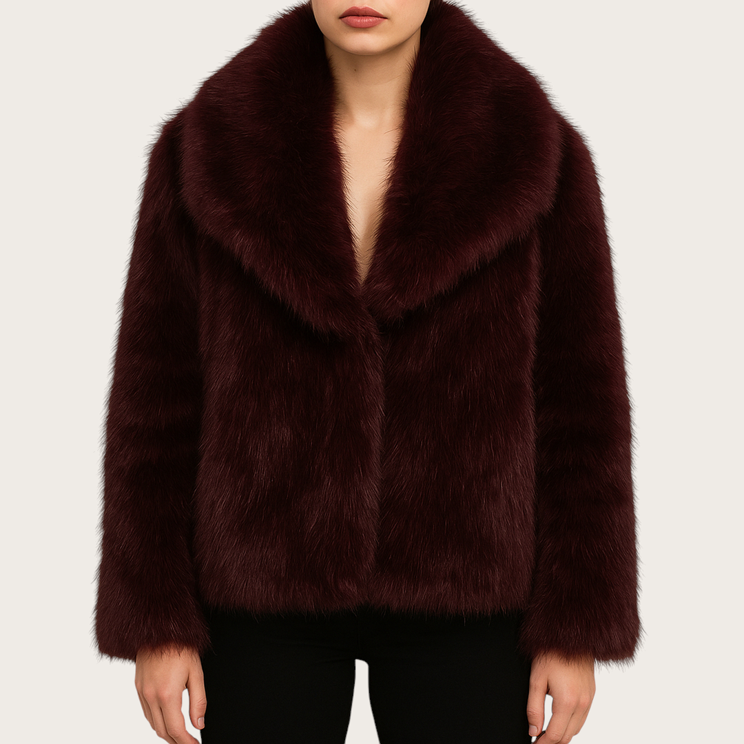 Damska Zimowa Kurtka Ze Sztucznym Futerkiem | Długi Rękaw