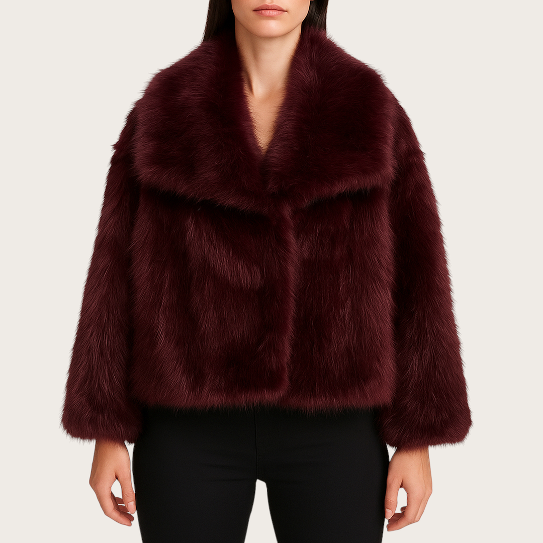 Damska Zimowa Kurtka Ze Sztucznym Futerkiem | Długi Rękaw