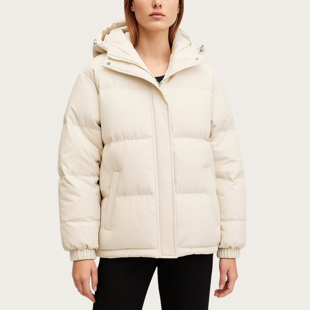 Damska Zimowa Pikowana Kurtka | Długie Rękawy