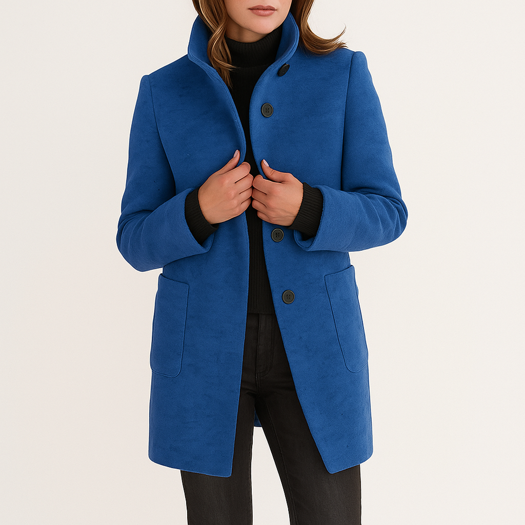 Damski Casualowy Zimowy Płaszcz | Z Guzikami