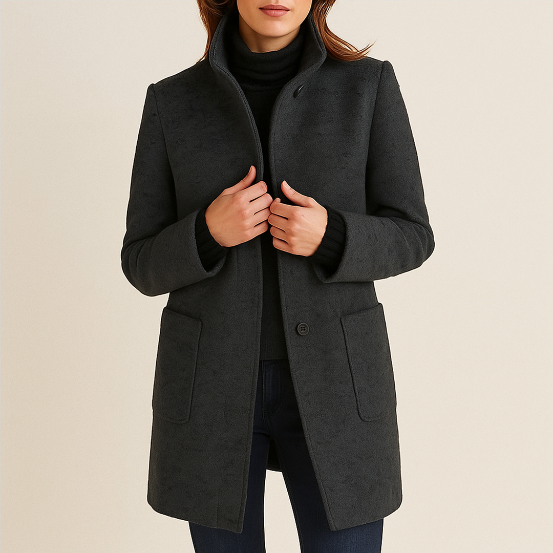 Damski Casualowy Zimowy Płaszcz | Z Guzikami