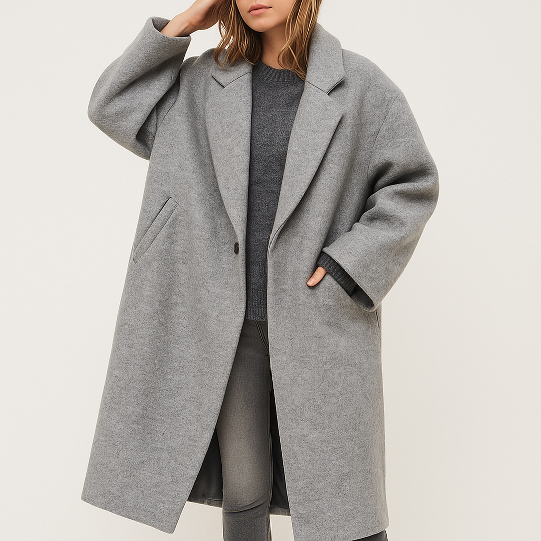 Damski Długi Casualowy Płaszcz | Jesień