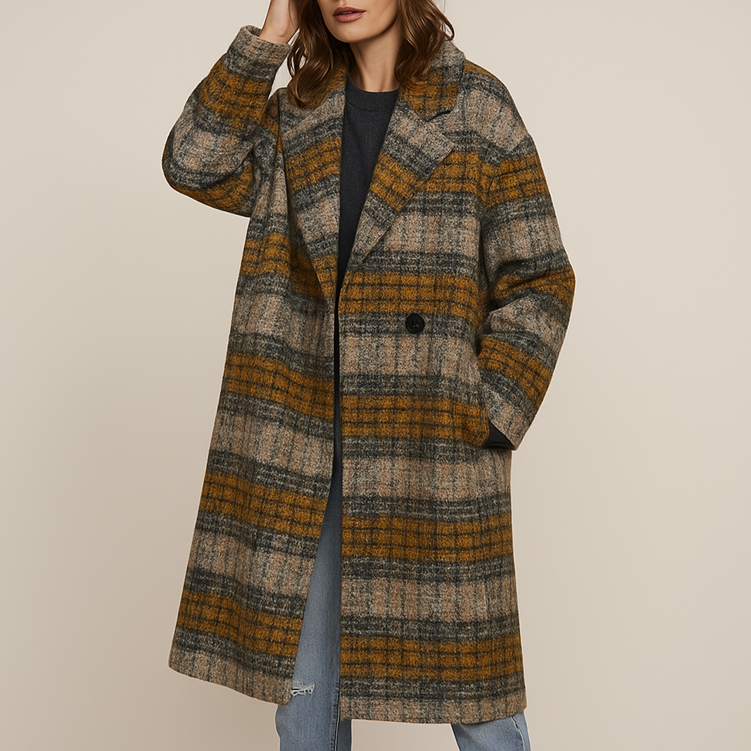 Damski Długi Casualowy Płaszcz | Jesień