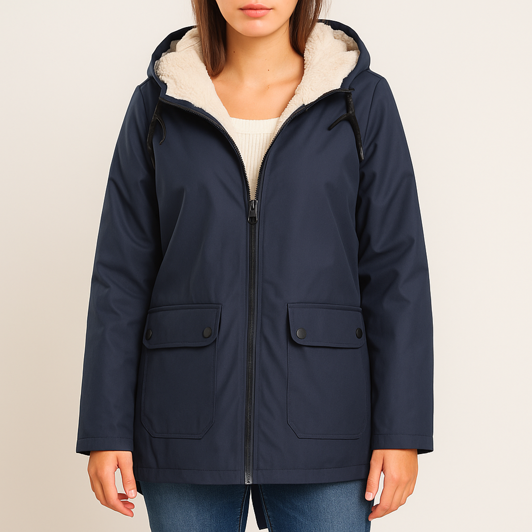 Damski Zimowy Trencz Z Kapturem | Stylowy