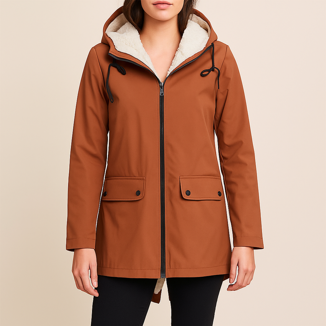 Damski Zimowy Trencz Z Kapturem | Stylowy