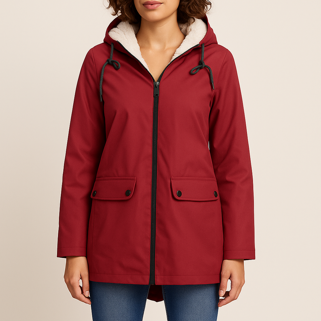 Damski Zimowy Trencz Z Kapturem | Stylowy