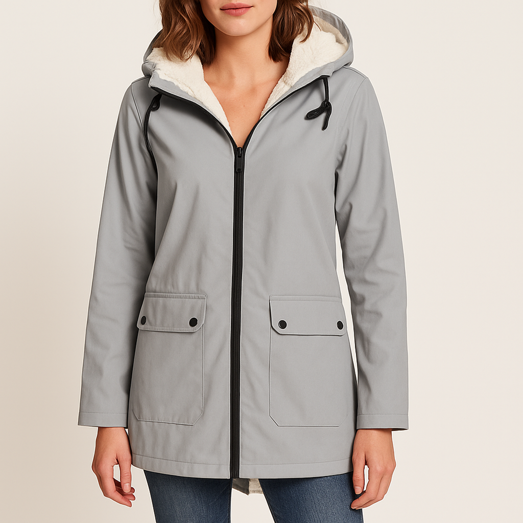 Damski Zimowy Trencz Z Kapturem | Stylowy