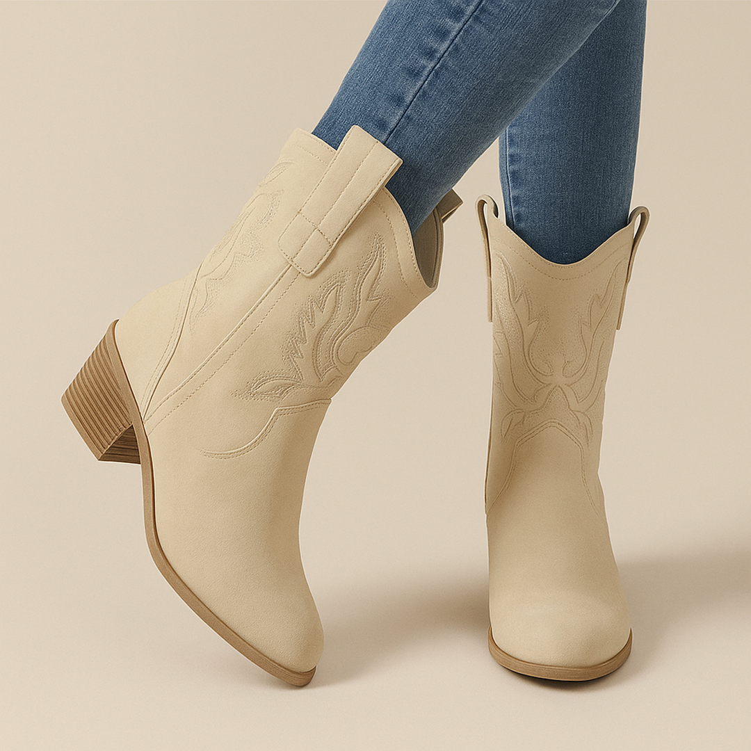 Damskie Jeansowe Kozaki Kowbojskie | Na Słupku