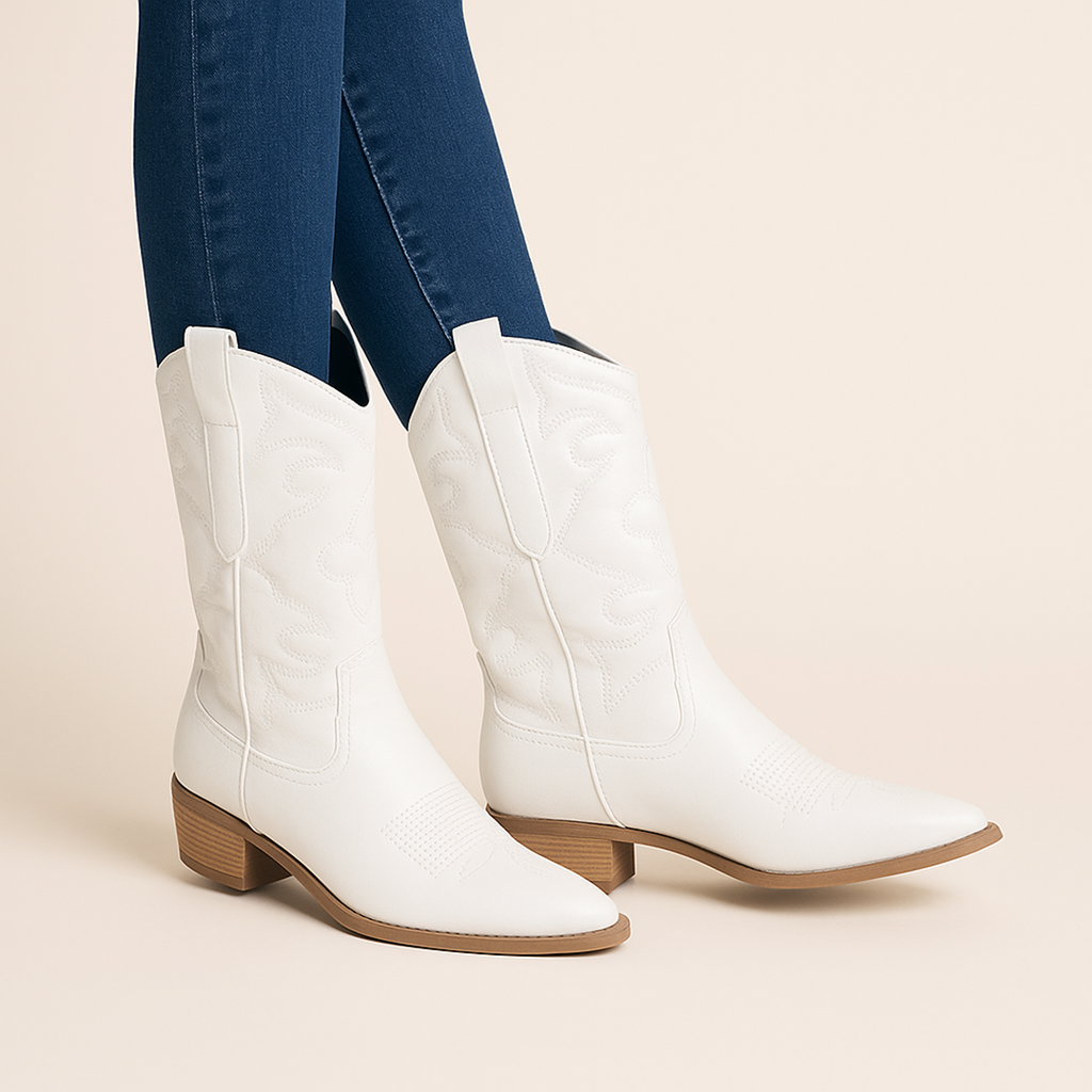 Damskie Kozaki Kowbojskie Z Zamkiem | Na Słupku