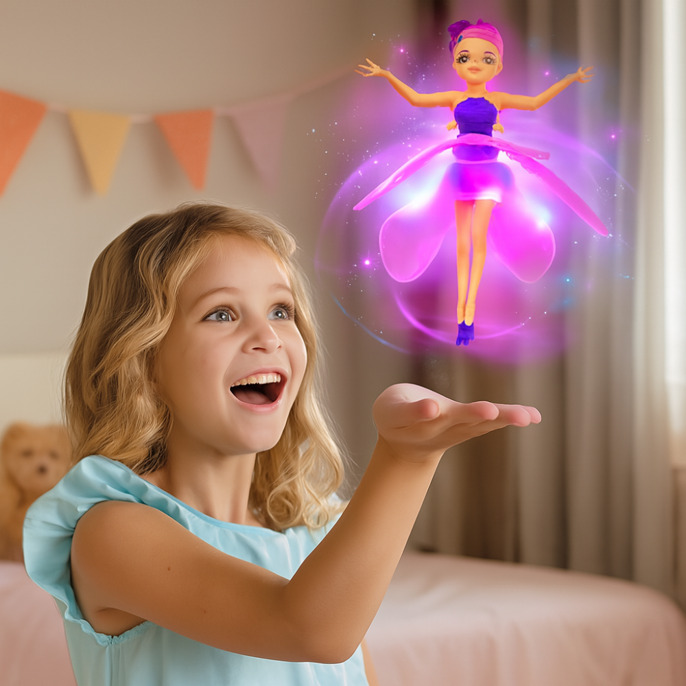 Flying Fairy Princess Toy Rechargeable LED Hand Sensor Kids - Image 2