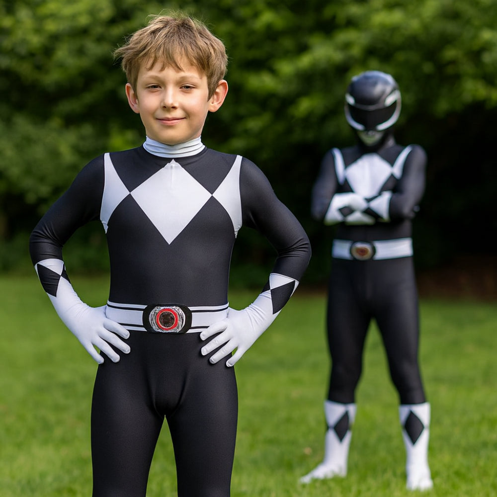 Kids Cosplay Costume Jumpsuit with Mask - Ranger Style Superhero Outfit - Image 8