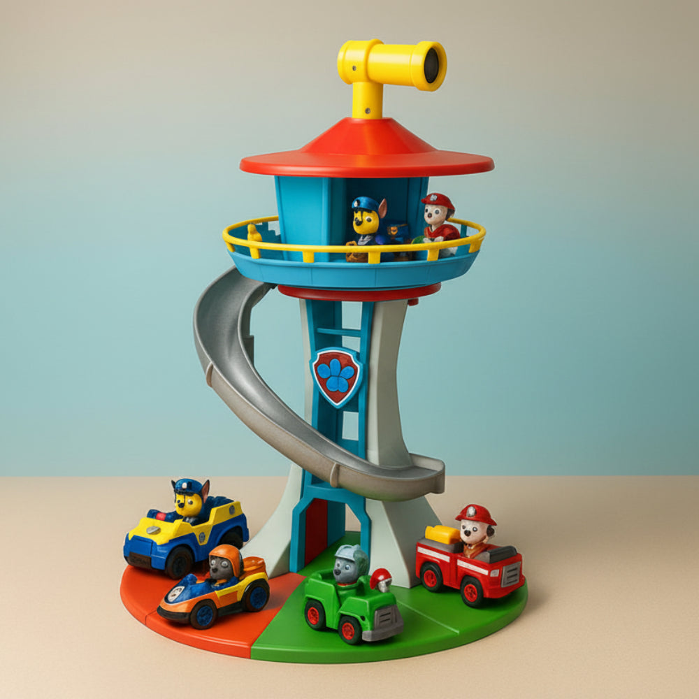 Kids Playset Slide Tower Toy Cars - Image 3
