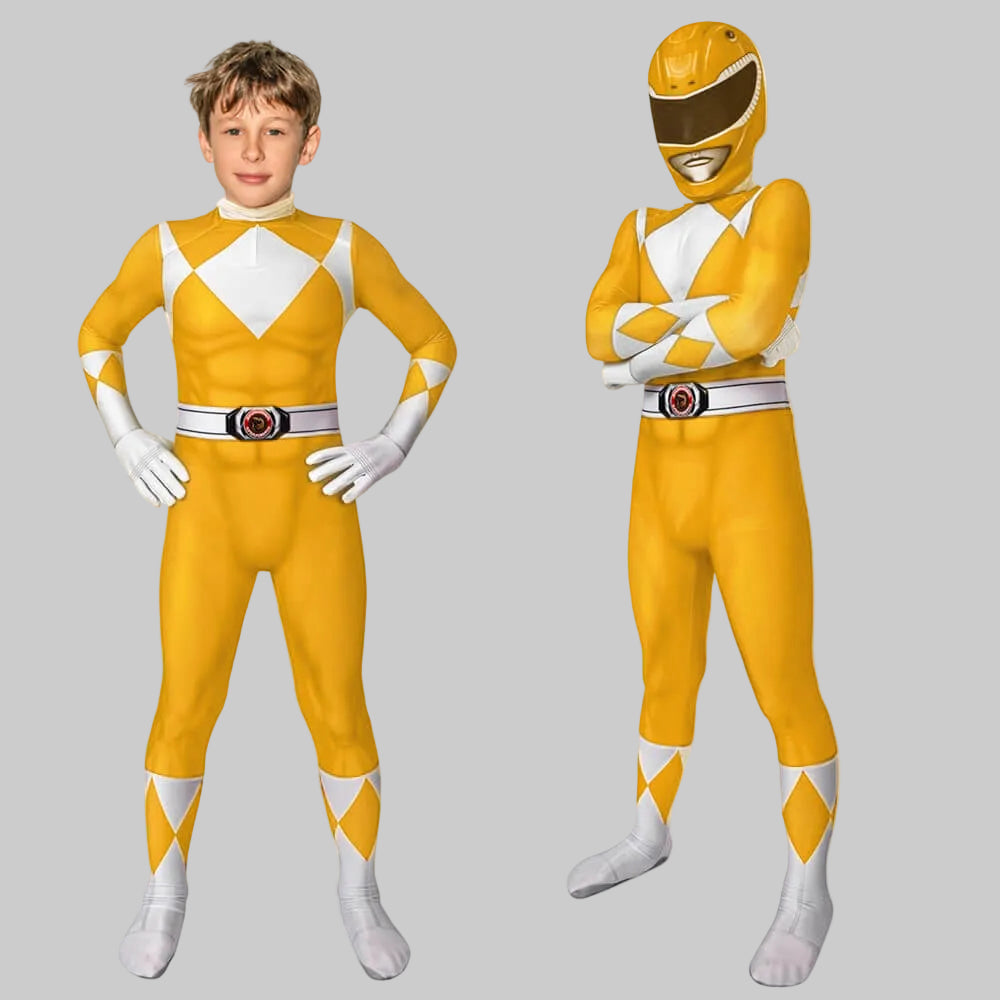 Kids Cosplay Costume Jumpsuit with Mask - Ranger Style Superhero Outfit - Image 18